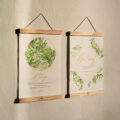 Textielposter Geloof A4 met Houten Hangers