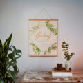 Textielposter Geloof 40x50cm met Houten Hangers